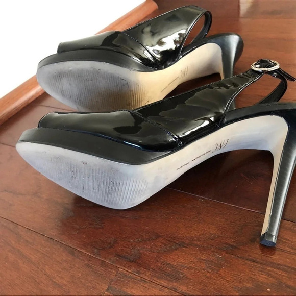 INC BLACK PATENT LEATHER SANDLES 7 excellent condition - Picture 5 of 6